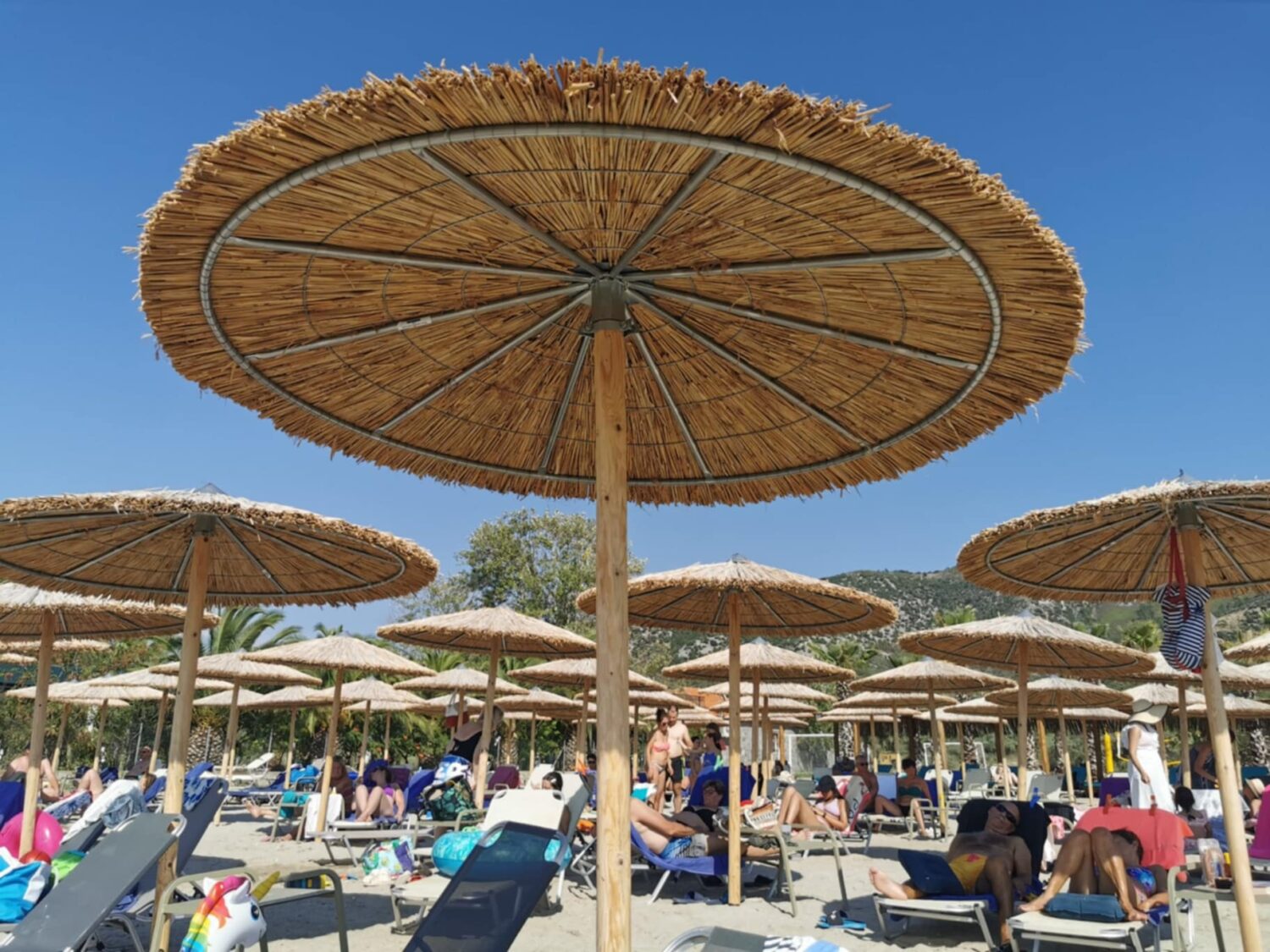 Ψάθινες ομπρέλες για beach bar και ξενοδοχεία