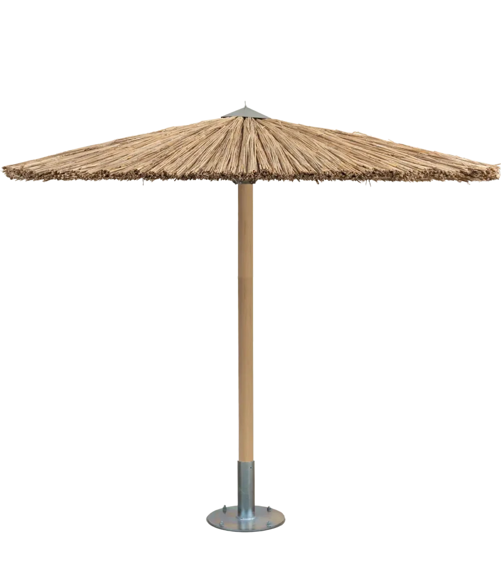 Ψάθινη ομπρέλα τετράγωνη για beach bar και ξενοδοχεία