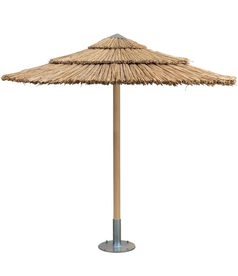 Ψάθινη ομπρέλα τετράγωνη για beach bar και ξενοδοχεία